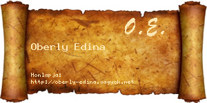 Oberly Edina névjegykártya